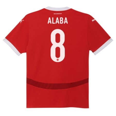 Rakousko Alaba 8 Domácí ME 2024 - Fotbalové Dresy (S/S)